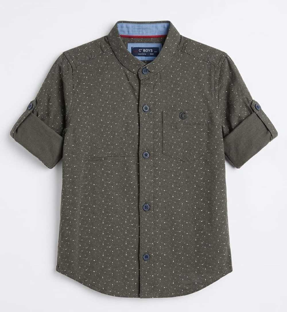 H014-MANDARIN COLLAR SHIRT