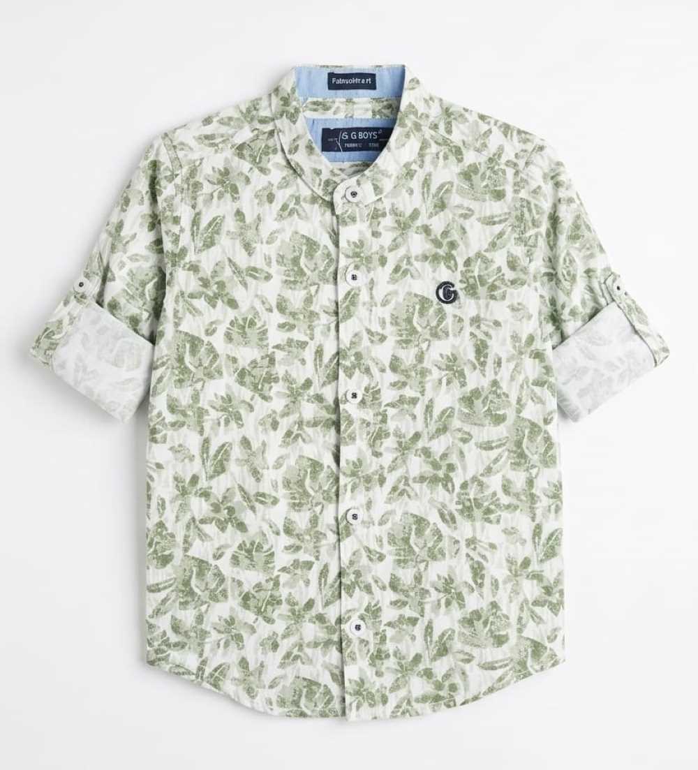 H015-MANDARIN COLLAR SHIRT