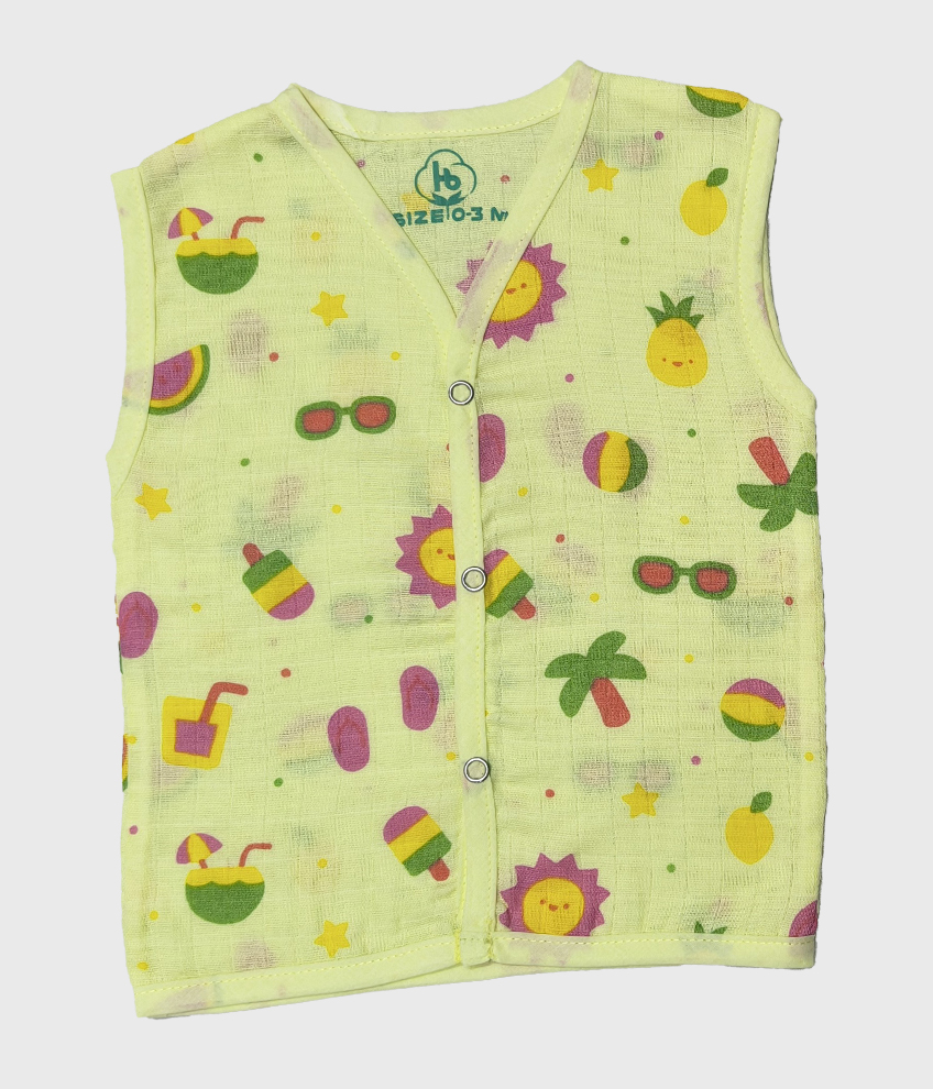 H033-MUSLIN BUTTON JABLA COLOUR