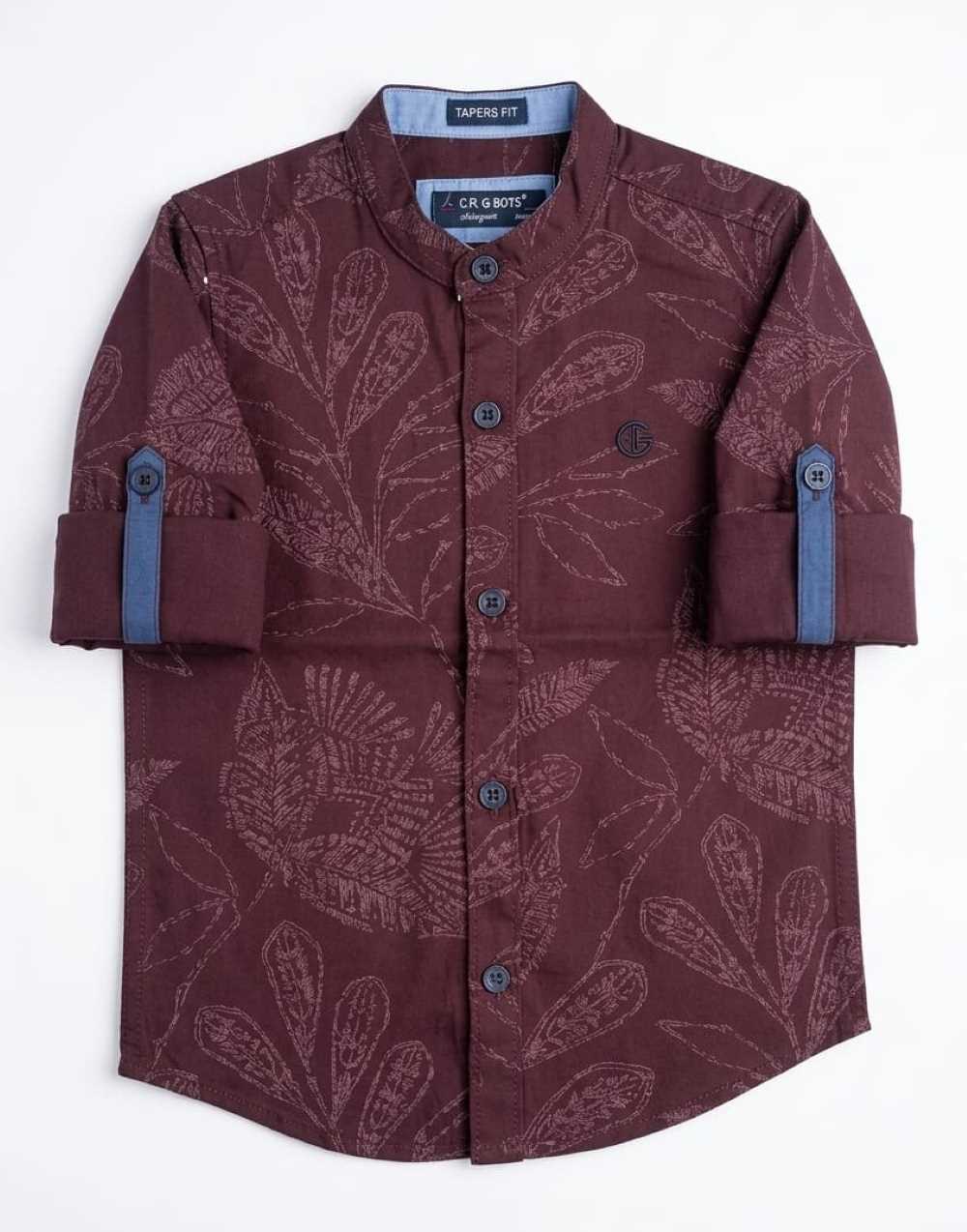 H018-MANDARIN COLLAR SHIRT