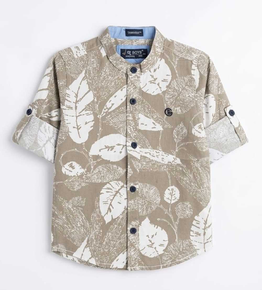 H017-MANDARIN COLLAR SHIRT