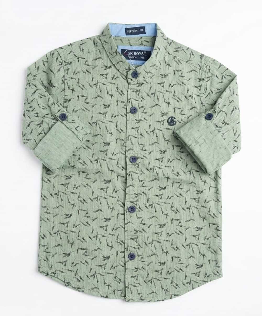 H013-MANDARIN COLLAR SHIRT