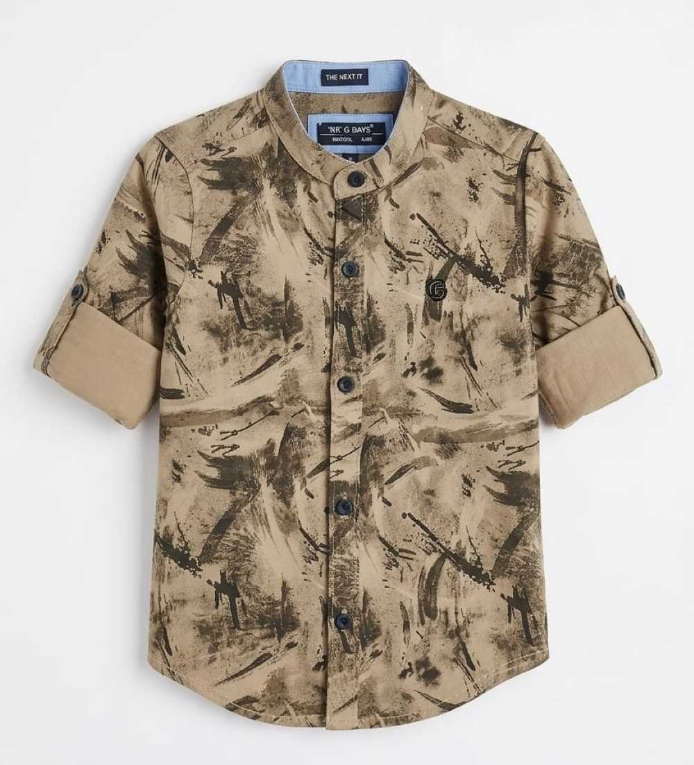 H012-MANDARIN COLLAR SHIRT